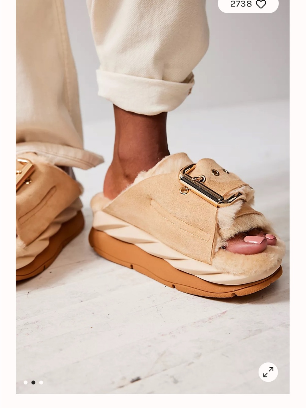 Free People Mellow 4 CCCES Shearling Slides - Picture 2 of 10